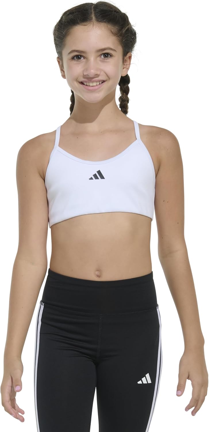 adidas girls' padded y back sports bra adidas girls' padded y back sports bra