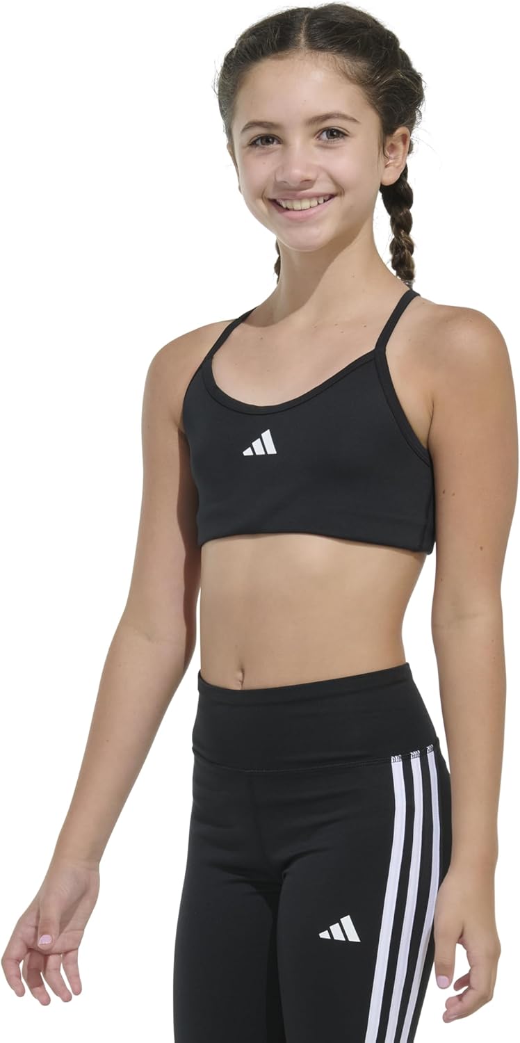 adidas girls' padded y back sports bra adidas girls' padded y back sports bra