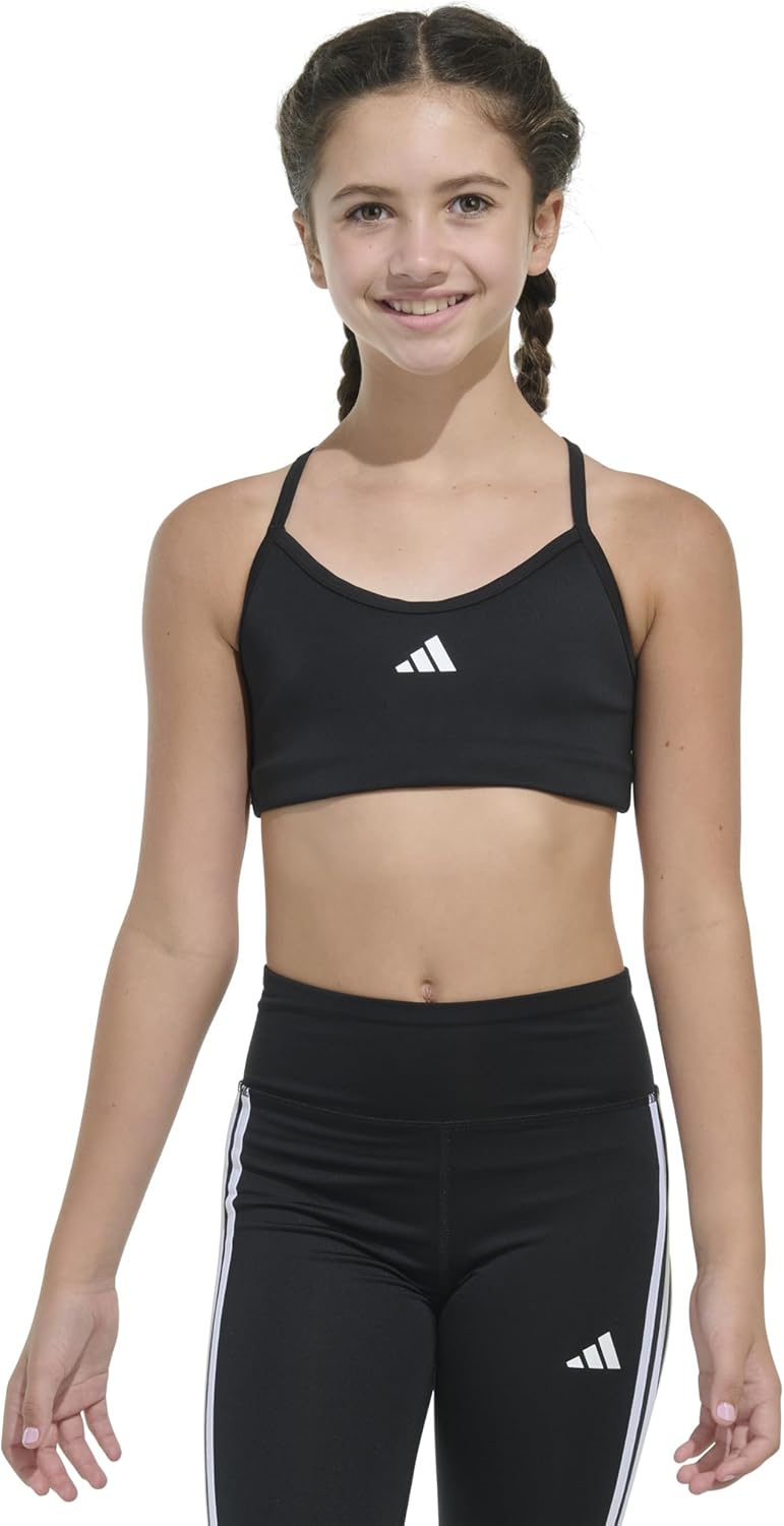 adidas girls' padded y back sports bra adidas girls' padded y back sports bra