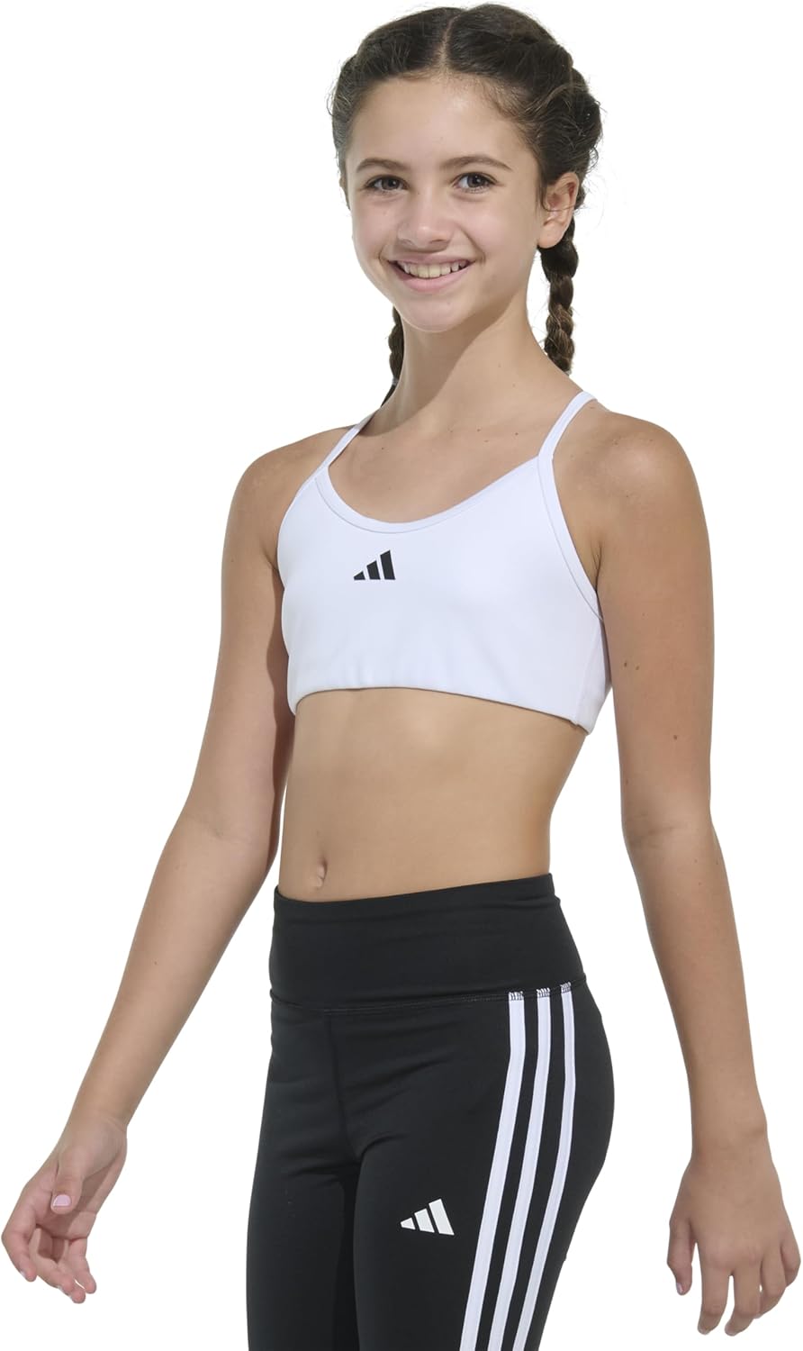 adidas girls' padded y back sports bra adidas girls' padded y back sports bra